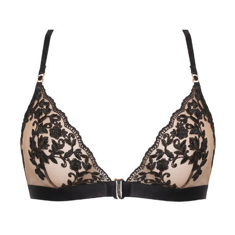 SHIKKOSA Triangle bra with front closure Taormina Black