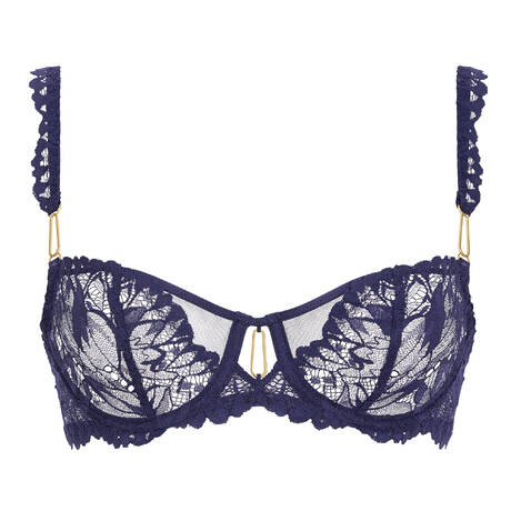 AUBADE Demi-cup bra lace Flowermania Dreamy Blue