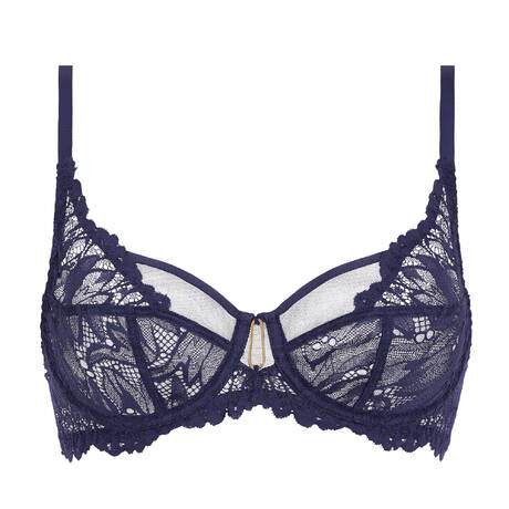AUBADE Soutien-gorge emboitant en dentelle Flowermania Dreamy Blue