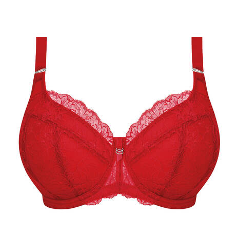 ELOMI Lace Full-cup padded bra Brianna Haute Red