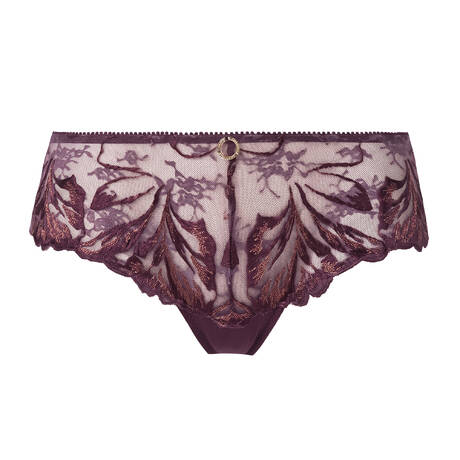 CHANTELLE Shorty en dentelle Illusion Aubergine Lurex