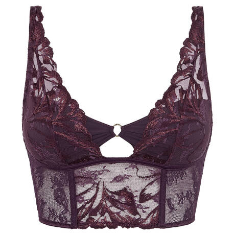 CHANTELLE Soutien-gorge bustier Illusion Aubergine Lurex