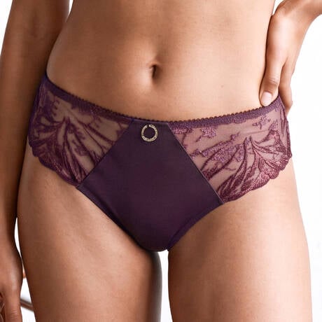 CHANTELLE Brief Illusion Aubergine Lurex
