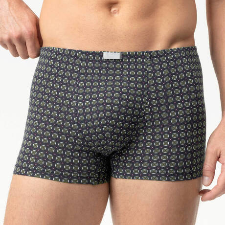 MEY Herren-Pants aus Baumwolle Evening Geo Oxblood