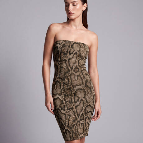WOLFORD Robe Shimmering Python Désert Python