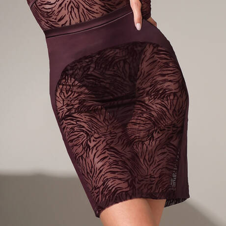 PRELUDE Pencil skirt Nuit de velours Burgundy