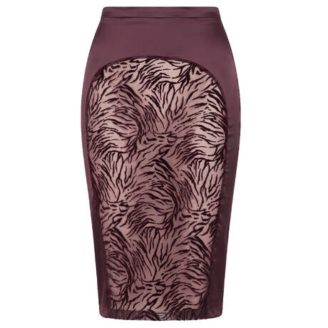 PRELUDE Pencil skirt Nuit de velours Burgundy
