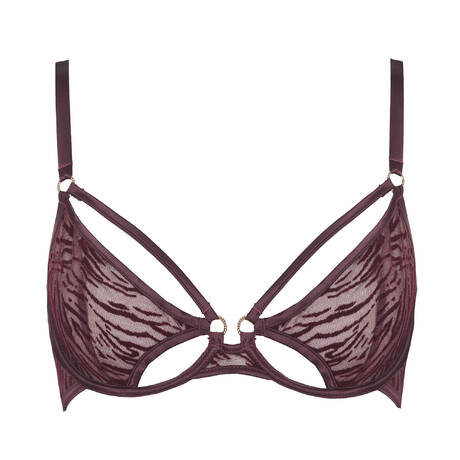 PRELUDE Soutien-gorge ouvert Nuit de velours Burgundy