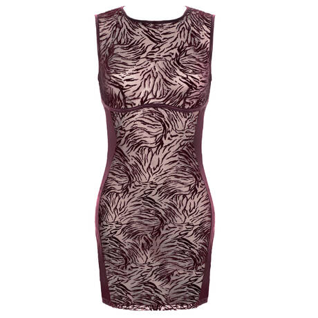 PRELUDE Open-back dress Nuit de velours Burgundy