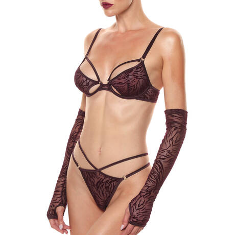 3 pieces set PRELUDE Nuit de velours Burgundy
