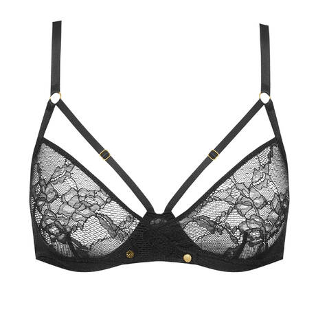 SCANDALE Soutien-gorge corbeille ouvrable en dentelle Jeux Magnétiques Noir