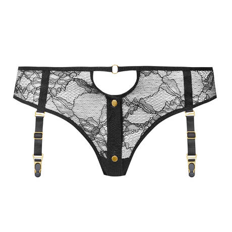 SCANDALE Slip porte-jarretelles ouvrable en dentelle Jeux Magnétiques Noir