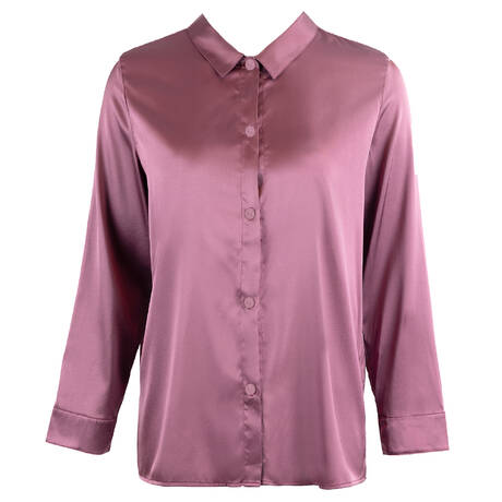 MAISON LEJABY Silk Shirt pajama top Silk'N Moon Rubis Rose