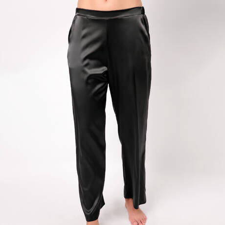 MAISON LEJABY Silk Pajama pants Silk'N Moon Black