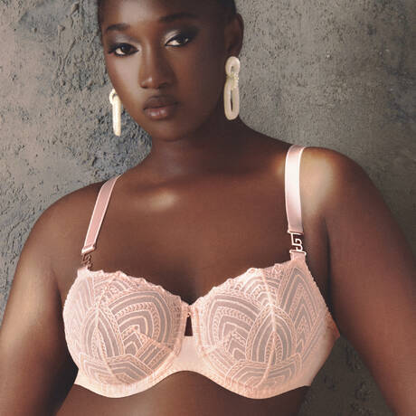 LOUISA BRACQ Demi-cup bra Jeanne Nude Rose