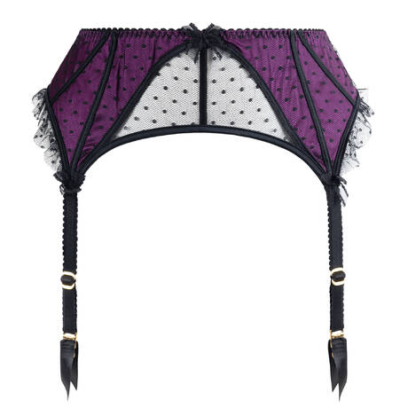 AGENT PROVOCATEUR Garter belt Berdie Black&Magenta