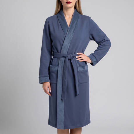 VERDISSIMA Dressing gown Felpa Pile Dark Denim