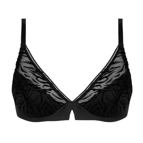 ANTIGEL Padded triangle bra Tigre Velours Black