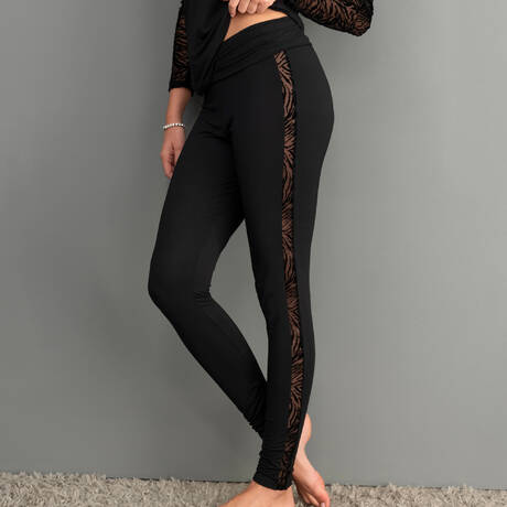 ANTIGEL Modal Leggings Tigre Velours Black