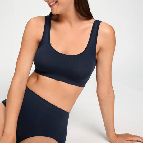 2 pieces set HANRO Touch Feeling Deep Navy