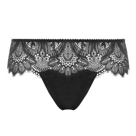 PRELUDE Shorty string en dentelle Clair de Lune Noir