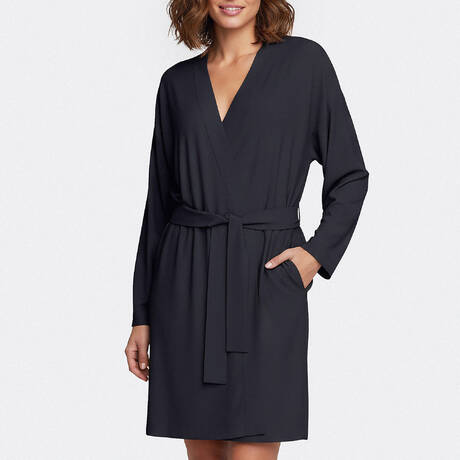 IMPETUS Déshabillé court en lyocell Women Soft Premium Bleu marine