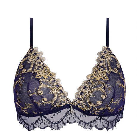LISE CHARMEL Wireless bra Grand Soir Saphir Marine Or