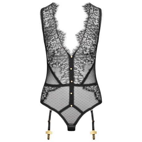 SCANDALE Body string porte-jarretelles Inspiration Divine Noir