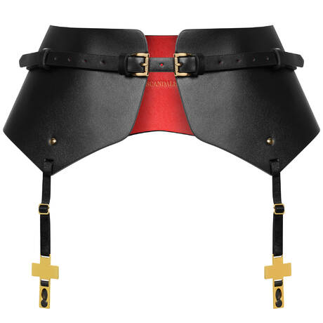 SCANDALE Leather Garter belt Inspiration Divine Black