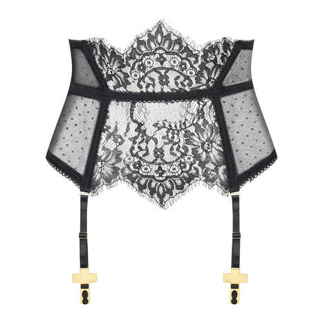SCANDALE Lace Garter belt waist cincher Inspiration Divine Black