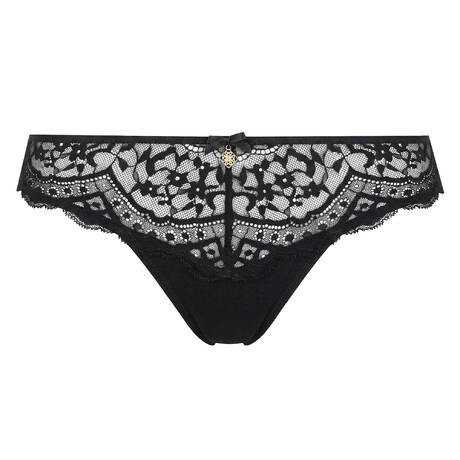 AUBADE Slip italien en dentelle Love Vertigo Noir