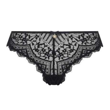 AUBADE Tanga en dentelle Love Vertigo Noir