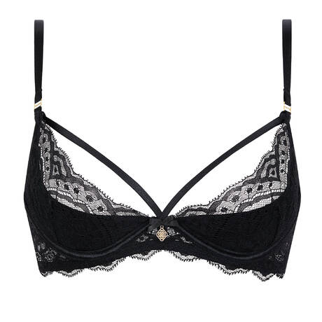 AUBADE Soutien-gorge ouvert en dentelle Love Vertigo Noir