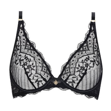 AUBADE Lace Triangle bra Love Vertigo Black