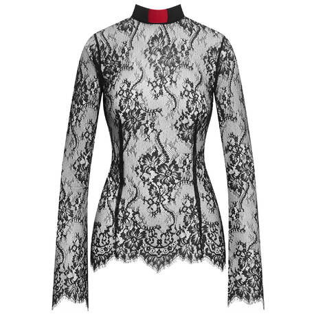 SCANDALE Lace Long-sleeve blouse Inspiration Divine Black