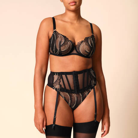 3 teile im set GOSSARD VIP Étoile Schwarz