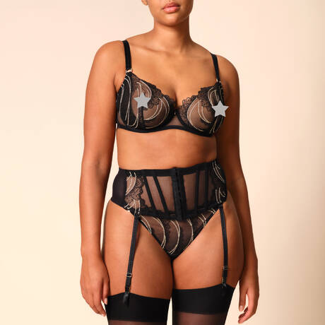 Ensemble 3 pièces Gossard VIP Étoile Noir