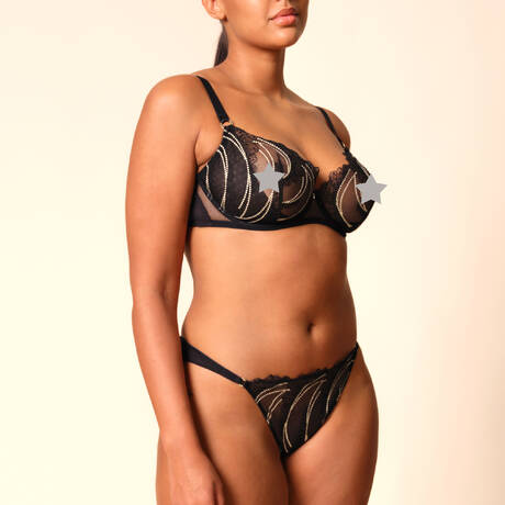2 pieces set Gossard VIP Étoile Black