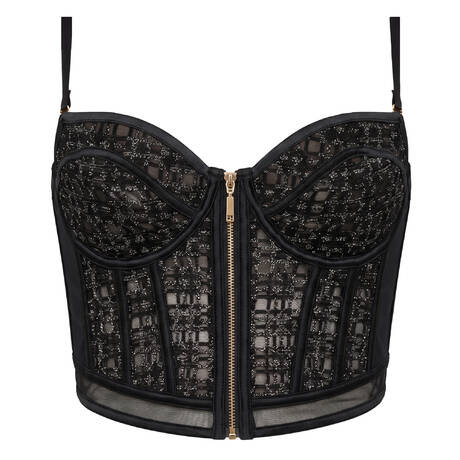 LIVY Bustier with front closure Nightcall Black
