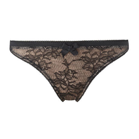GOSSARD String en dentelle Retrolution VIP Noir