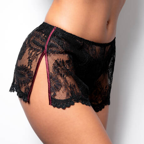 MARJOLAINE Short en dentelle Éclipse x Glamuse Bordeaux
