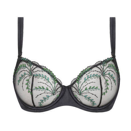 HUIT Halbschalen-BH Celeste Schwarz