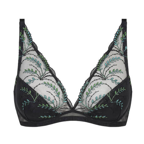 HUIT Triangel-BH mit Schalen Celeste Schwarz