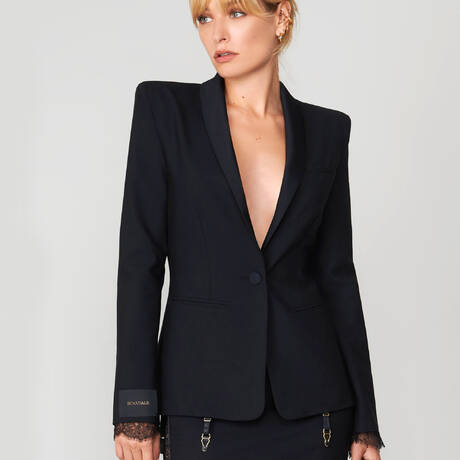 SCANDALE Veste de smoking en laine Le Vestiaire Noir