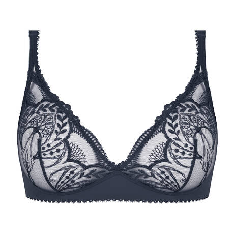 MAISON LEJABY Triangle bra Poésie Bleu Horizon