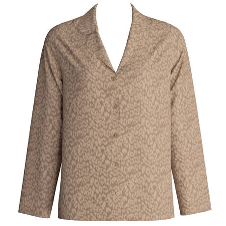 CALIDA Haut de pyjama chemise Glimmer M&M Truffle Brown