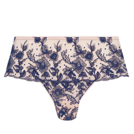 HUIT High-waisted thong Zoé Marine