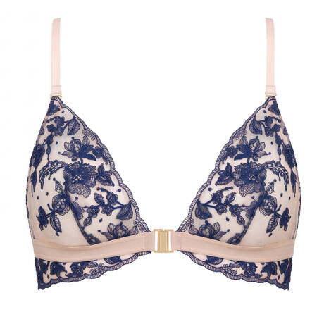 HUIT Front opening Wireless bra Zoé Marine