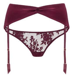 COCO DE MER culotte porte-jarretelles en dentelle Camellia