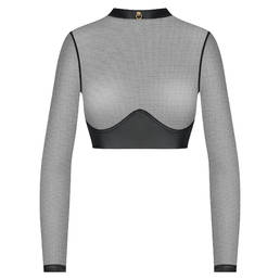 MAISON CLOSE crop top manches longues Chambre Noire